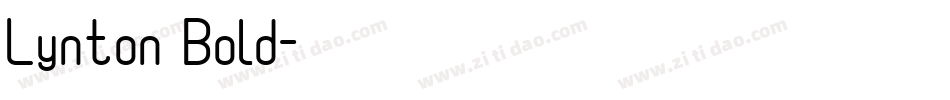 Lynton Bold字体转换